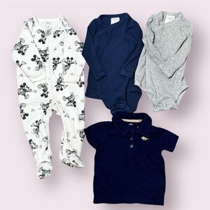 Disney Baby, Okie Dokie & Carter’s 6M Boy Clothing Bundle (4-Piece Set)